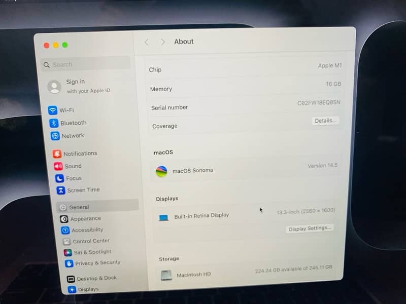 MacBook Pro 13” M1-2020 16GB/256GB 4