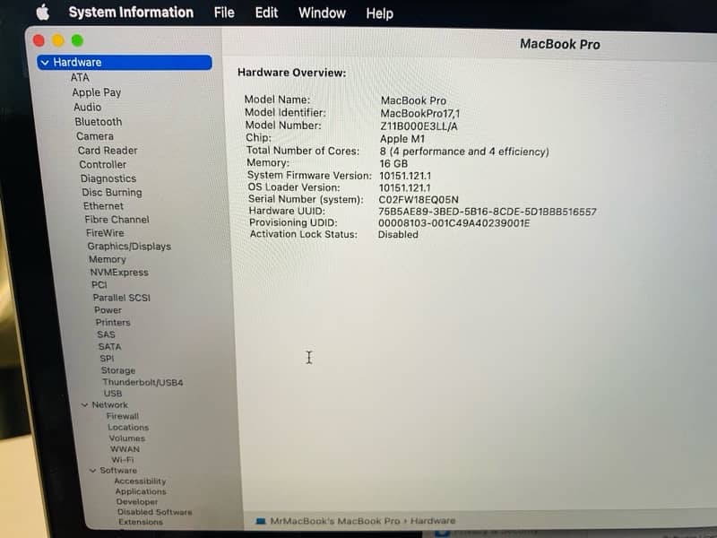 MacBook Pro 13” M1-2020 16GB/256GB 6