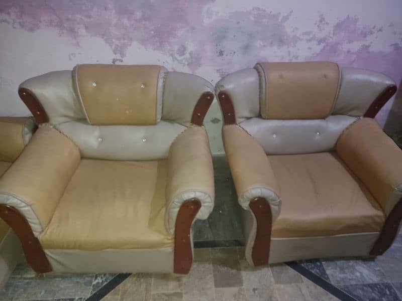 Ledar Sofa Set Good Condition 1