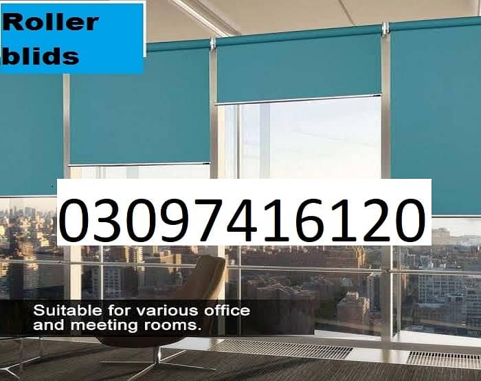 Heat block window blind roller blind Remote control blinds Glass paper 1
