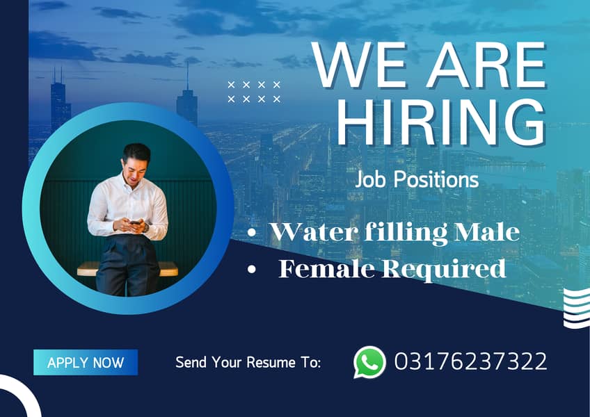 Male Female helper required for water filling 0
