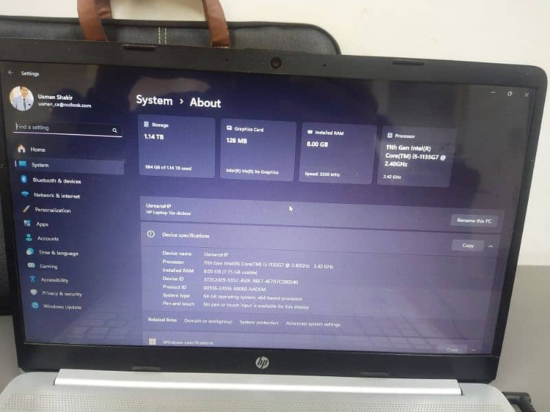 HP 15s - i5 11th gen, 15" 5