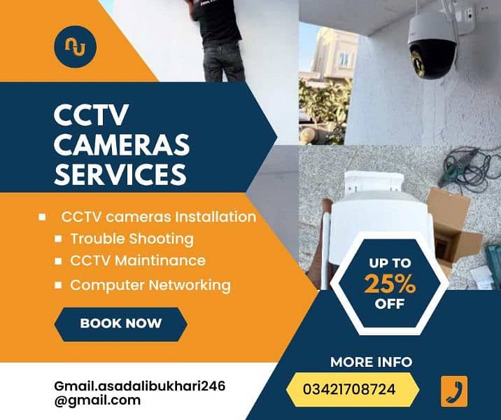 CCTV cameras installation and computer networking service 1