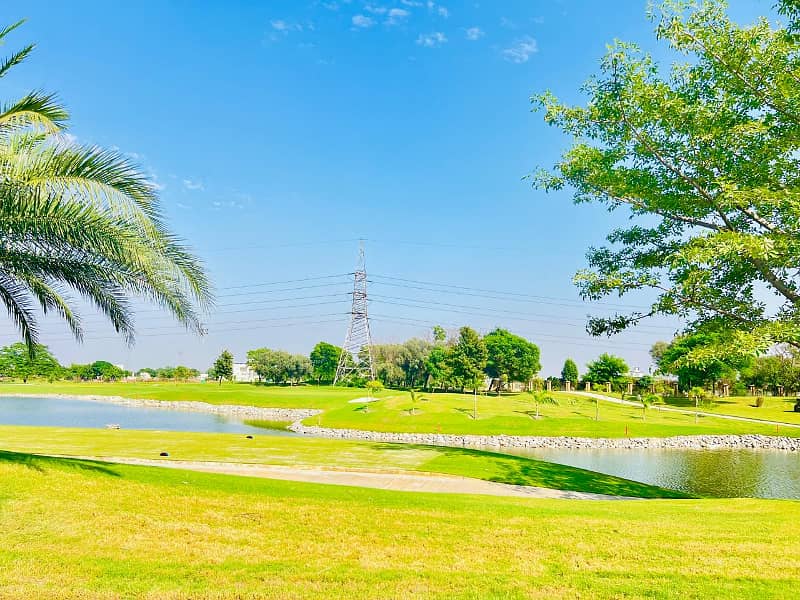 2 Kanal Premium Plot In Golf Community Backyard Park 5