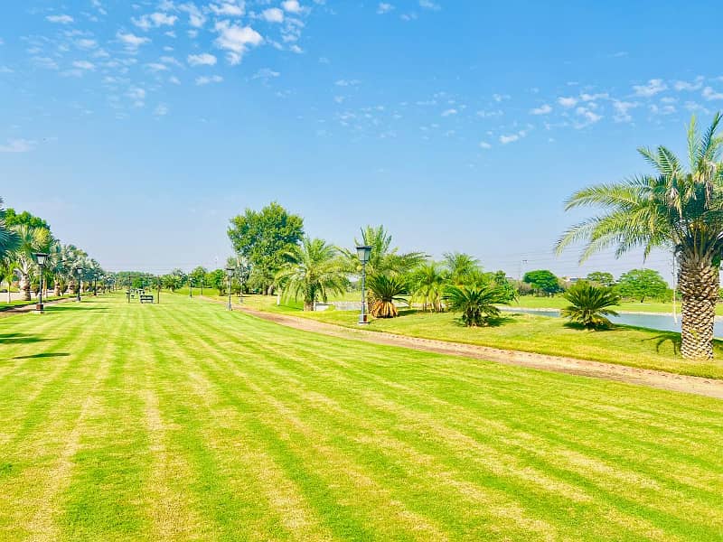 2 Kanal Premium Plot In Golf Community Backyard Park 7