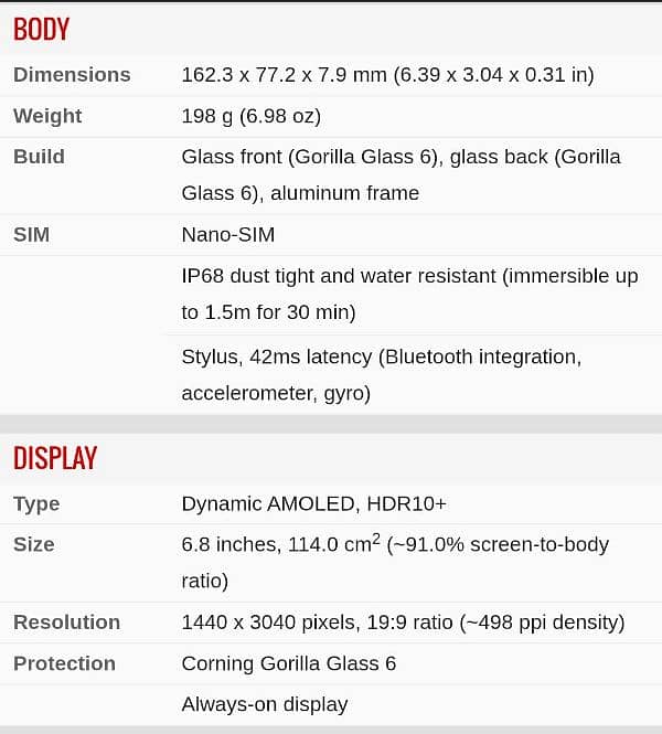 SAMSUNG GALAXY NOTE 10 PLUS . 12/256 7