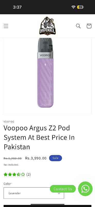 voopoo argus z2 pod 2