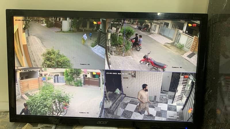 4 cameras complete setup with installation Rs 27500 2 years warranty 5