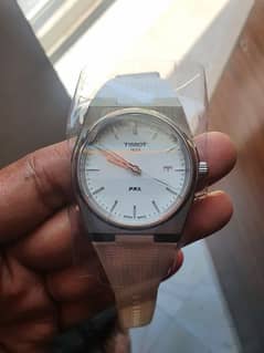 Tissot PRX 40MM White lume dial rubber band