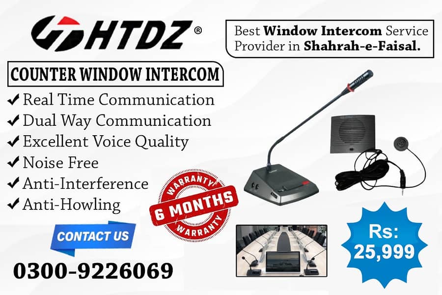 Dual Way Counter Window Intercom In Shahrah e Faisal 0