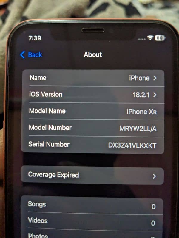 iphone XR 64gb JV non pta bt 85 7