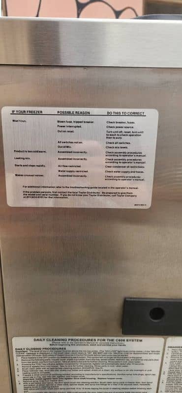 Taylor C606 Heat Treatment Combination Shake & Soft Serve Freezer 9
