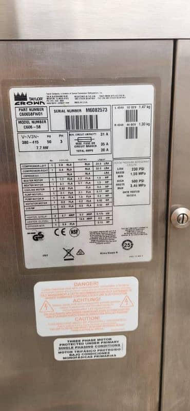 Taylor C606 Heat Treatment Combination Shake & Soft Serve Freezer 16