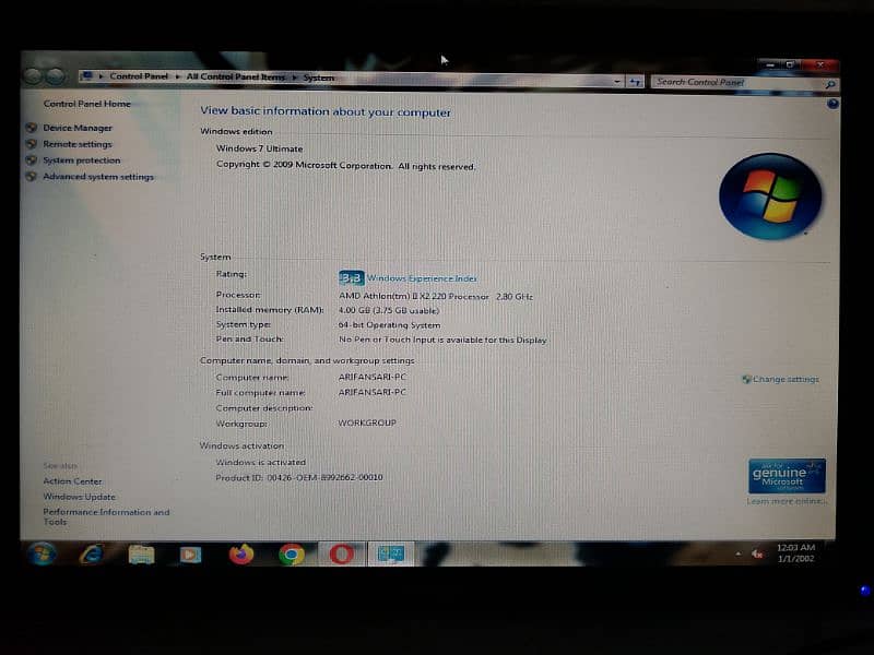 Hp full computer setup 6