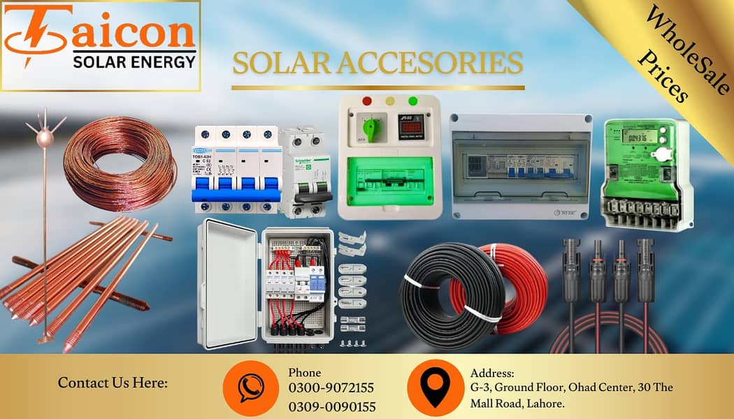 Solar Accessories | Earthing boring | Solar Wires | Breakers DB Box 0