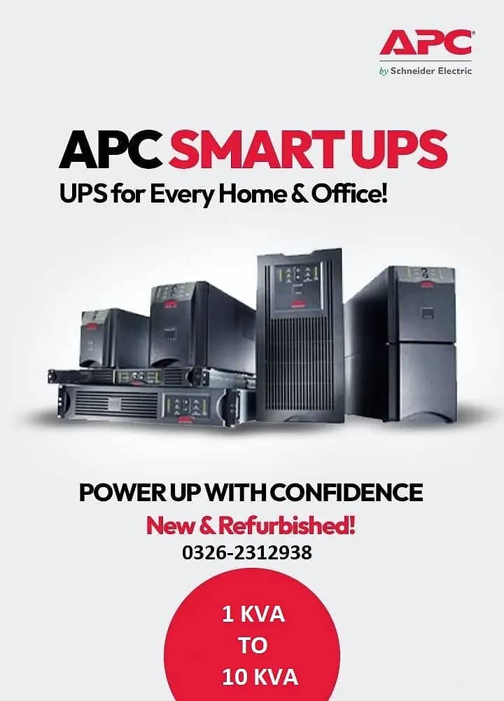 APC UPS 1KVA 2KVA 3KVA 4KVA 5KVA SMC SURT SRT SUA WITH WARRANTY 4