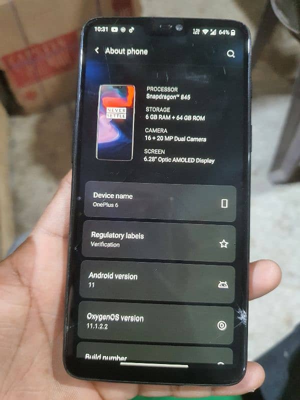 Oneplus 6 dual sim pta urgent sale 1