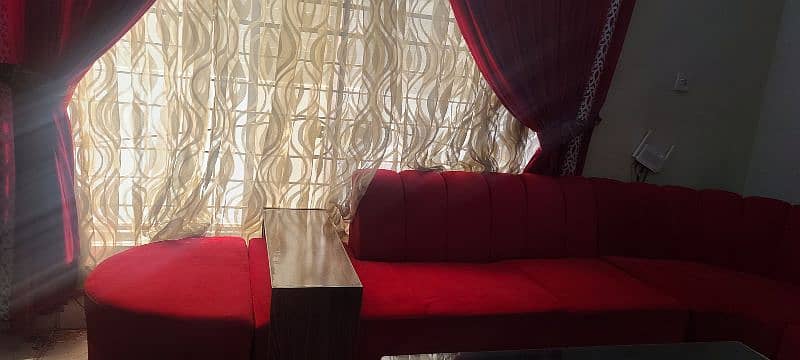 red colour sofa slightly  used 4