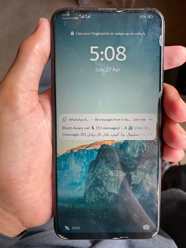 Huawei y9 prime ha 4gb ram 128gb memory ha condition 10by9 ha 0