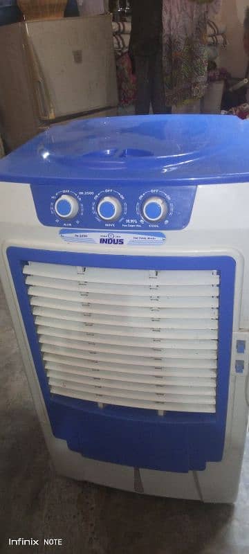 indus air cooler only one month use with box and viranty card 10