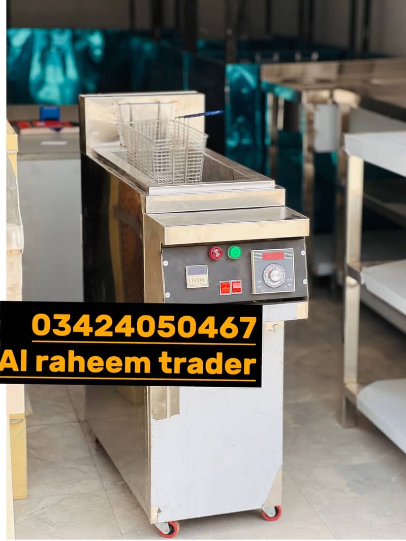 Chips burger shawarma hotplate biryani juice and restaurant counter 0