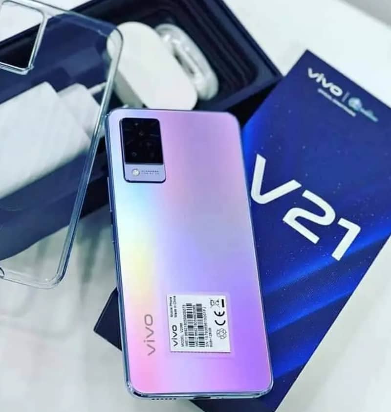 vivo v21 full packing 8 +4  128  dual sim official pta approved 0