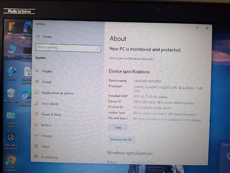 HP Laptop Corei5 6th Generation 1