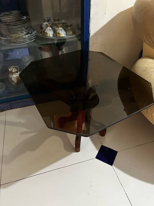 Glass center table and corner table 0