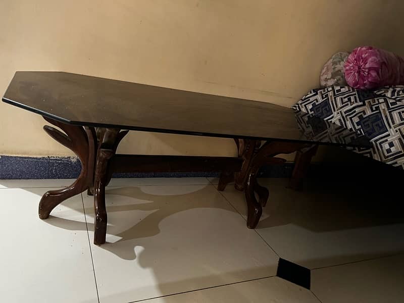 Glass center table and corner table 1