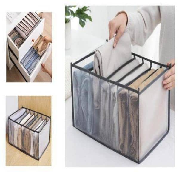 7 compartment clothes storage organizer 0