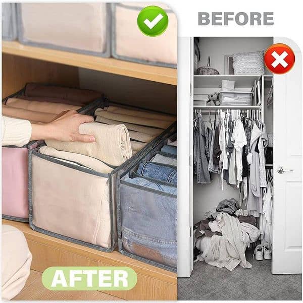 7 compartment clothes storage organizer 1