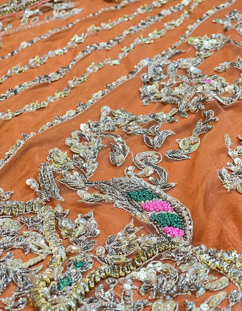 Fancy bridal angrakha dress for mehndi 3