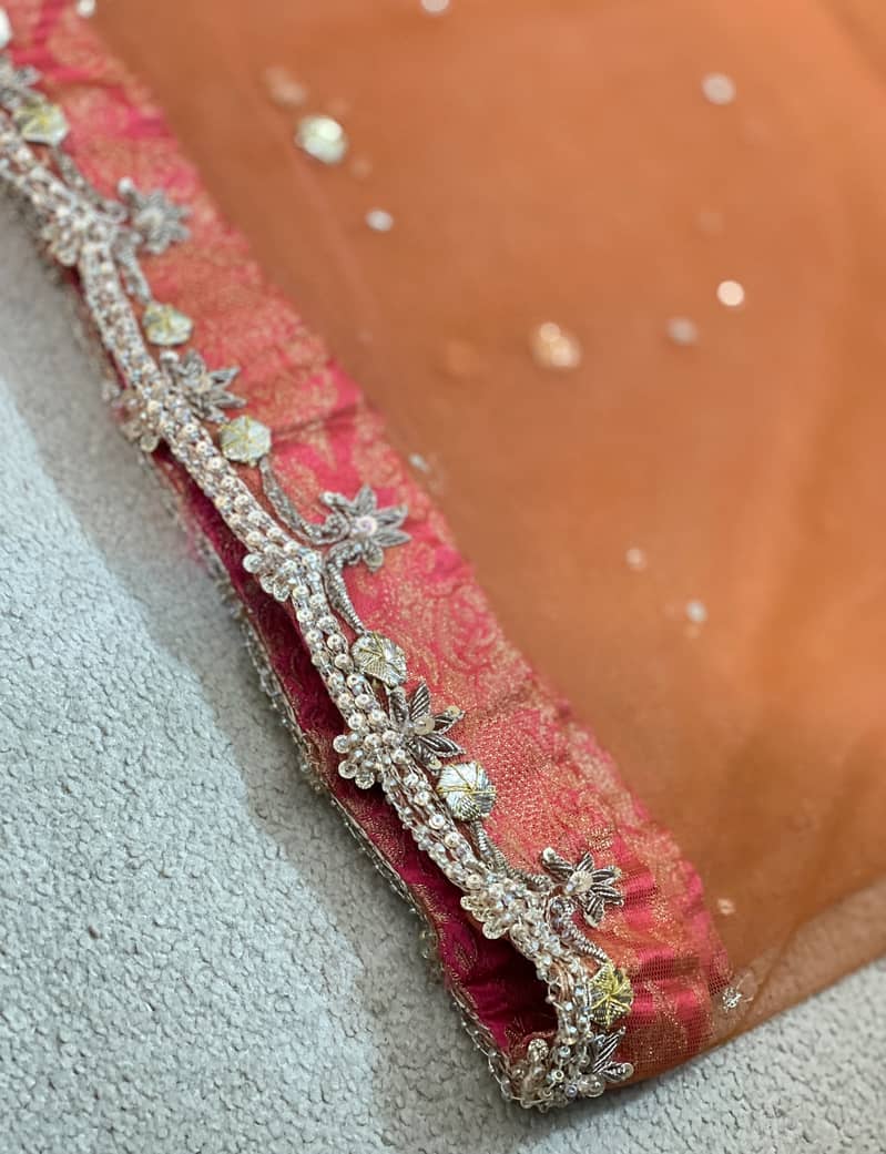 Fancy bridal angrakha dress for mehndi 6