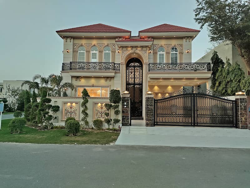 One Kanal Brand New Spanish Design Most Beautiful Owner Build Bungalow 2 Servant Quarter In Basement For Sale At Prime Location Of DHA Lahore Near To Park Masjid & Commercial Market. 0