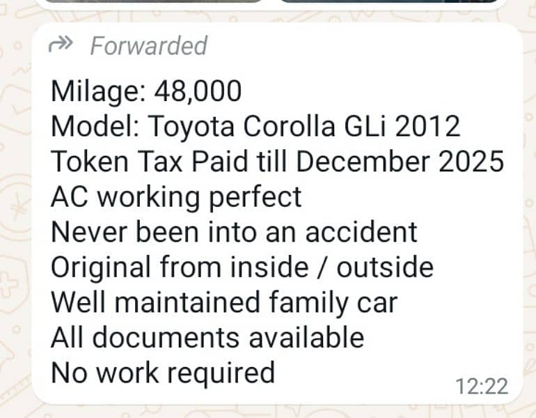Toyota Corolla GLI 2012 0