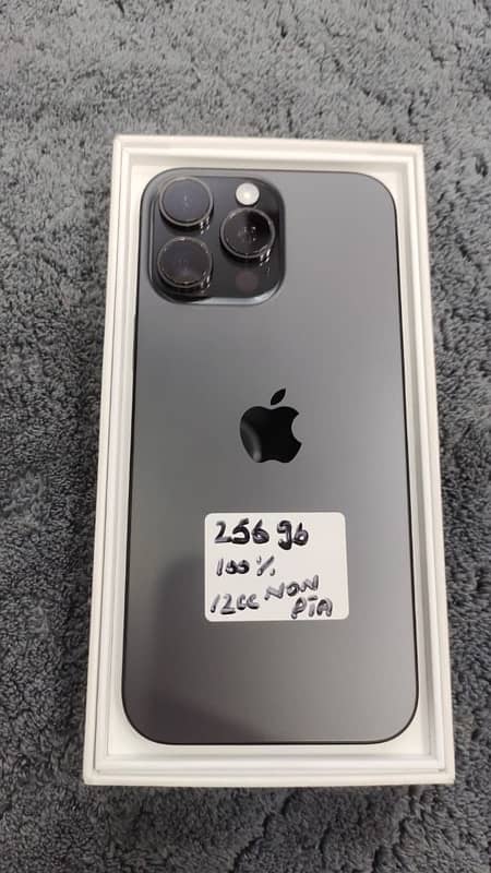 IPHONE 16 PRO MAX 256 GB BLACK NON PTA SIM TIME 12 CYCLE 0