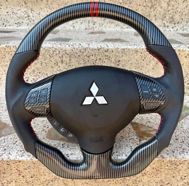 Mitsubishi lancer carbon fiber steering 0