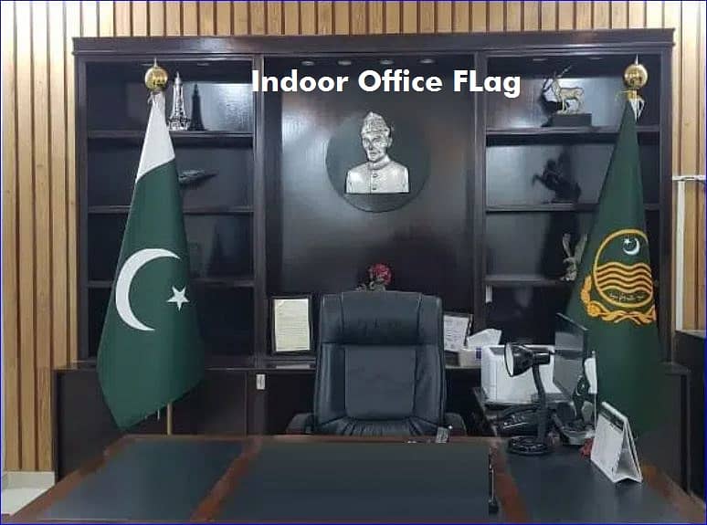 CEO Luxury Pakistan Flag & Custom Logo Table Flag for CEO office Decor 2
