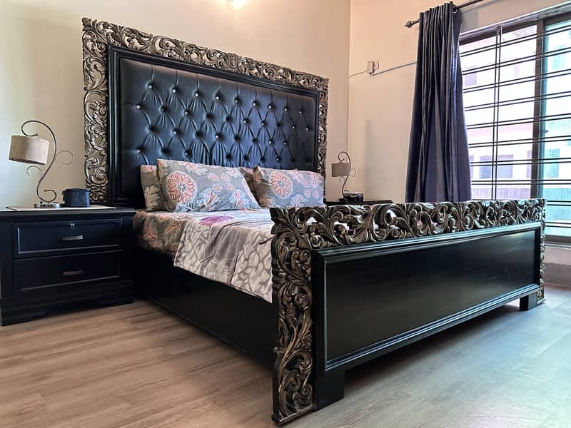 Pure Shesham Bed & Dressing Set 4