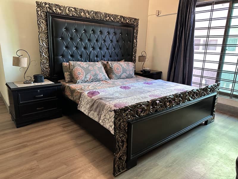 Pure Shesham Bed & Dressing Set 12