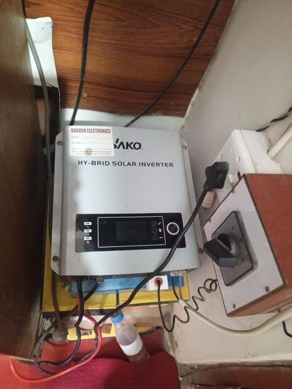 sako hybrid inverter complete with battery ags 165 and complete wiring 0