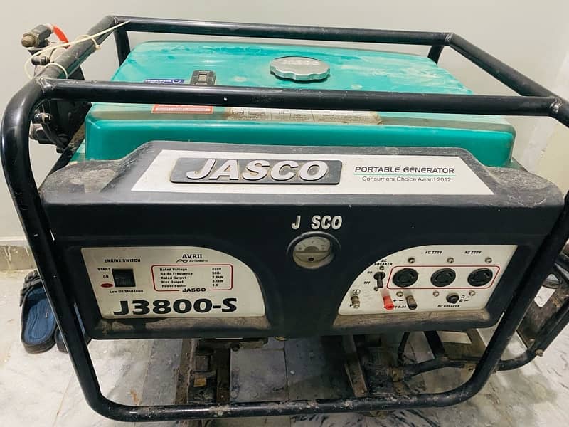 Jasco 3.1 kw J3800-S self start generator 0