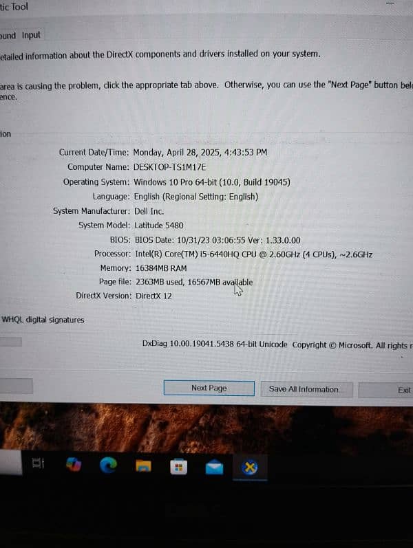 Dell Latitude 5480 | 6 Gen Core i5 (HQ) | 256 gb SSD | 16 gb ram 2