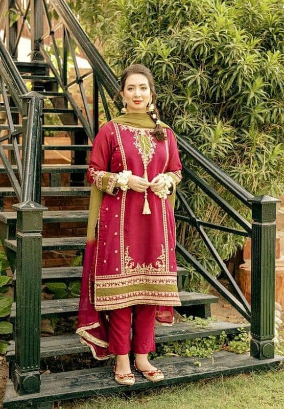 3pc embroided suit 3