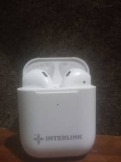 interlink Airpods white colour Ful box Clear sound