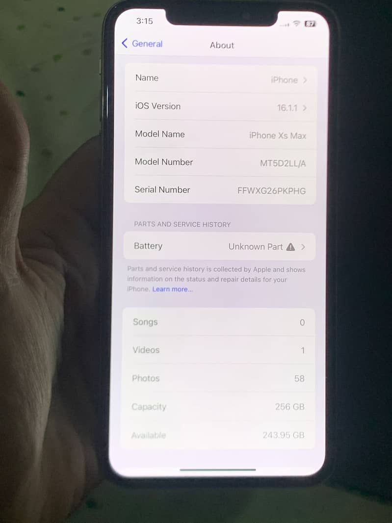 256 gb NON PTA Apple iPhone XS Max 2