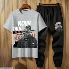 2pcs men jersy printed track suit