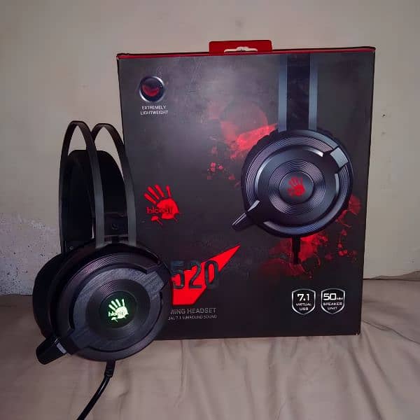 Bloody G520 gaming headset virtual 7.1 surround sound with RBG Light 0