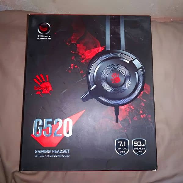 Bloody G520 gaming headset virtual 7.1 surround sound with RBG Light 5