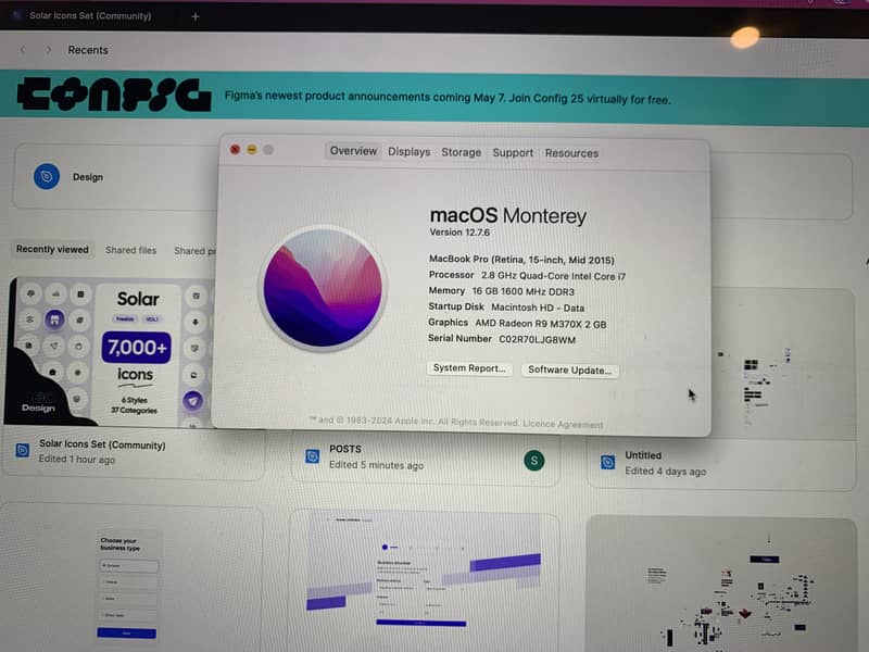 Macbook pro Mid 2015 (15 inch) 2